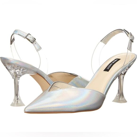 NINE WEST Women's Slingback Heeled Sandal 👡 size 8M - Picture 1 of 10